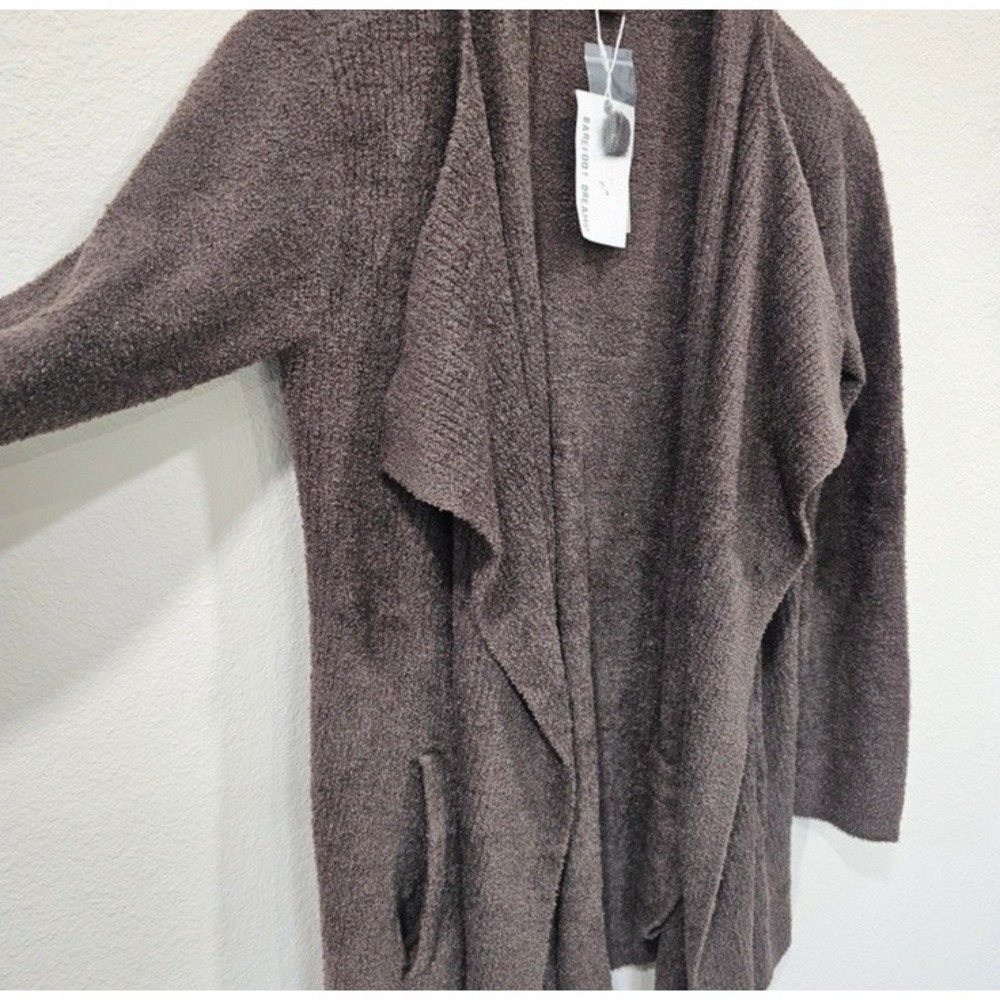 Barefoot Dreams‎ CozyChic Lite Waterfall Cardigan XXS XS Taupe Brown B463 - Picture 4 of 8